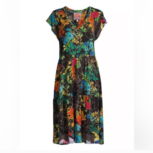 Johnny Was Nero Floral MIDI Dress - Picture 2 of 4